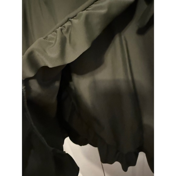 SHEKINI Women Olive Green Wrap Ruffle Swim Dress Tunic M - Picture 5 of 12